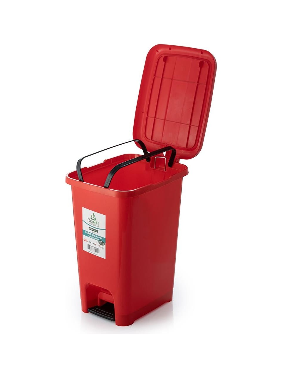 Slim Pedallı Renkli Çöp Kovası 30 Lt