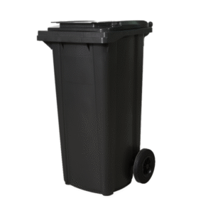 TEKERLEKLİ ÇÖP KONTEYNERİ 120 LT SİYAH