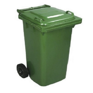 TEKERLEKLİ ÇÖP KONTEYNERİ 240 LT YEŞİL