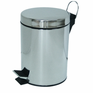 Pedallı Krom Çöp Kovası 5 LT