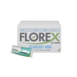FLOREX 44CM X 45CM STANDART MİNİ BEYAZ ÇÖP TORBASI