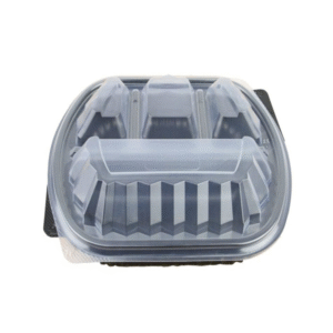 4 BÖLMELİ GIDA KABI KAP/KAPAK SİYAH