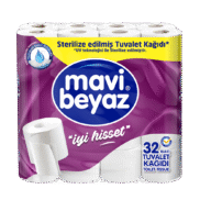 Mavi Beyaz Tuvalet Kağıdı 2 Katlı 32’Li