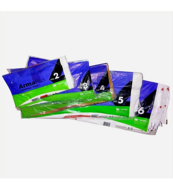 Renkli Takviyeli Poşet 26*38 Cm No:2 50 Li Paket - Görsel 3