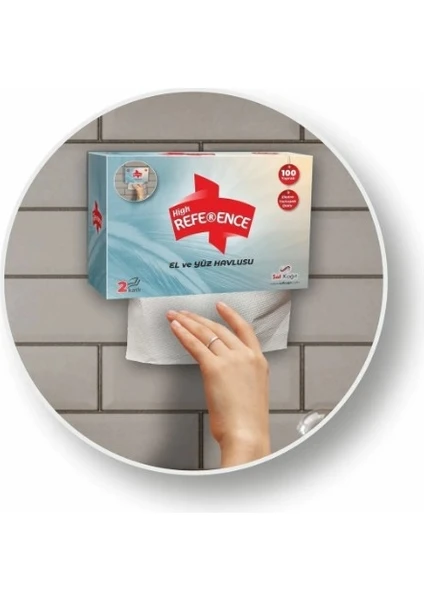 Yapışkanlı Kutu El ve Yüz Havlusu 100 Lü - Görsel 2