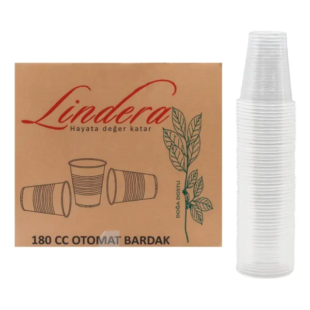 Plastik Bardak Şeffaf 180 cc - Görsel 2