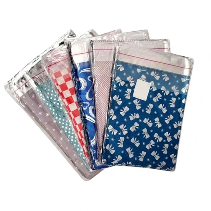 Bantlı Desenli Metalize Poşeti 30*35 cm