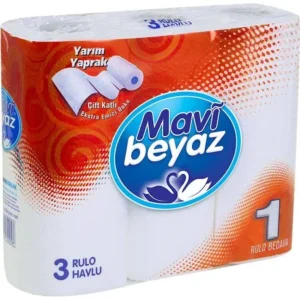 Mavi Beyaz Kağıt Havlu 3'Lü