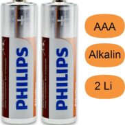 Philips Alkaline AAA Kalın Kalem Pil 2'Li
