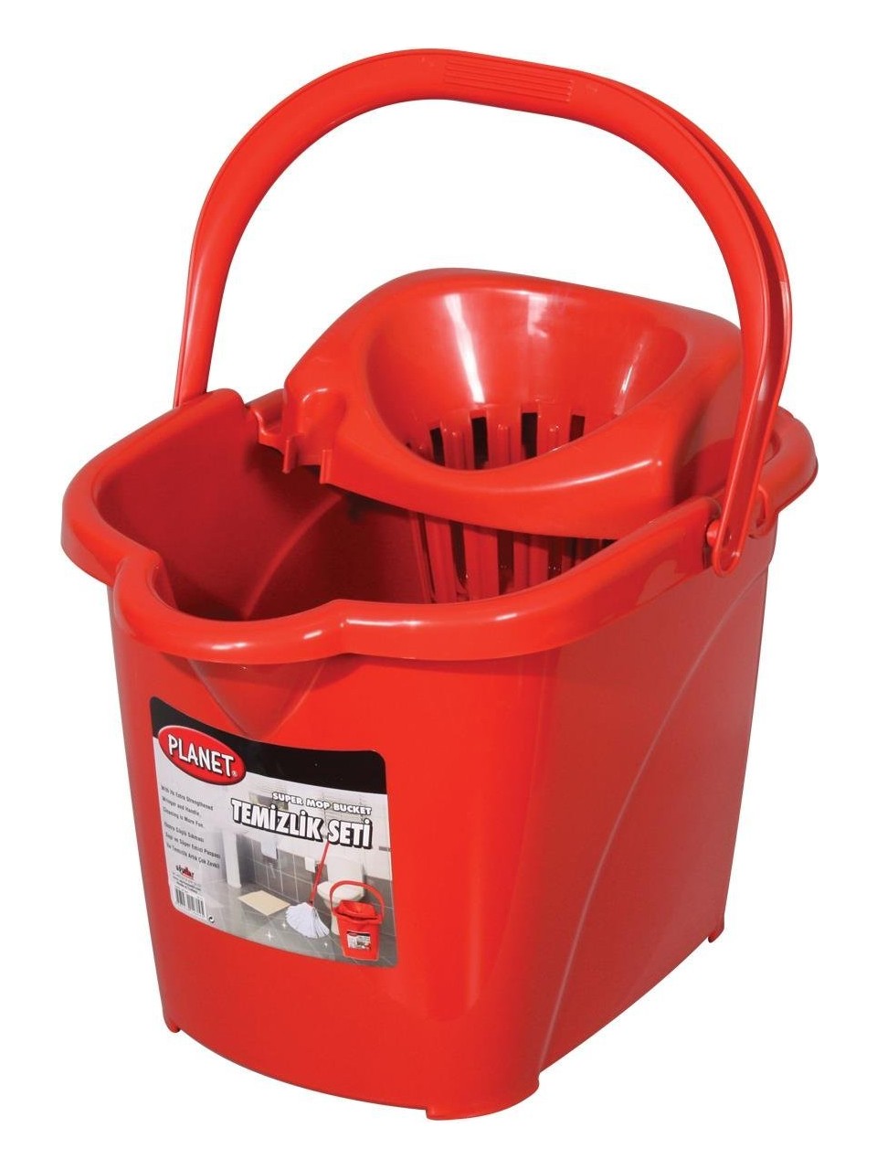 Sıkma Hazneli Temizlik Paspas Kovası 15 Lt