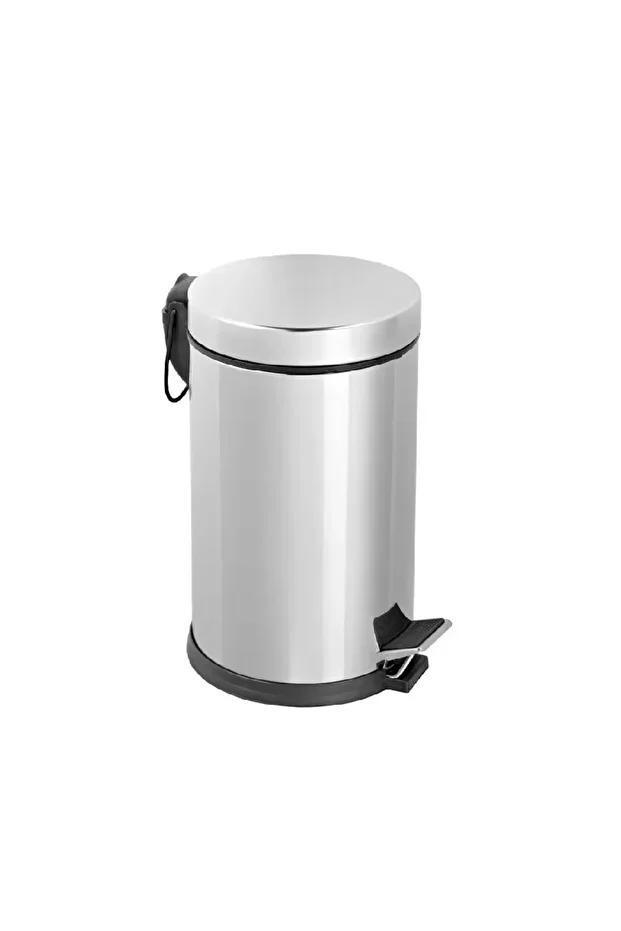 Pedallı Krom Çöp Kovası 8 Lt
