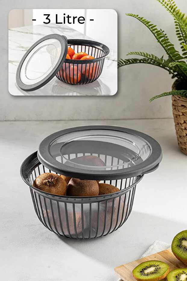 Yuvarlak Saklama Kabı 3 lt