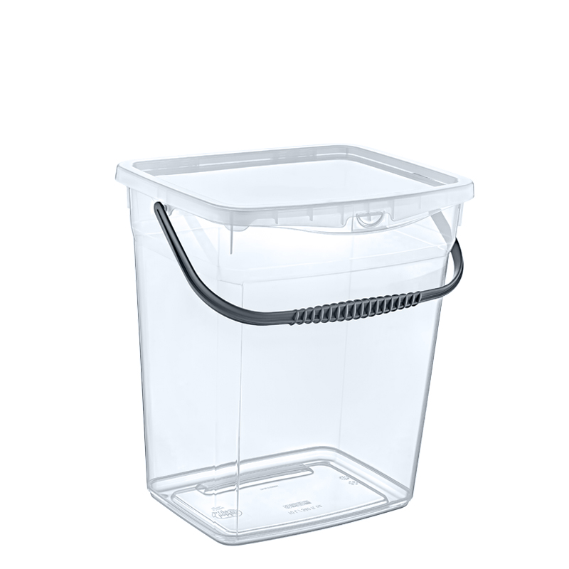 Q-Box Şeffaf Kapaklı Kutu Saplı 10 L