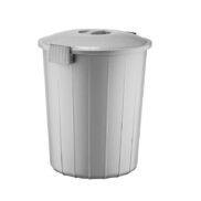 Kapaklı Gri Battal Orta Çöp Kovası 60 Litre