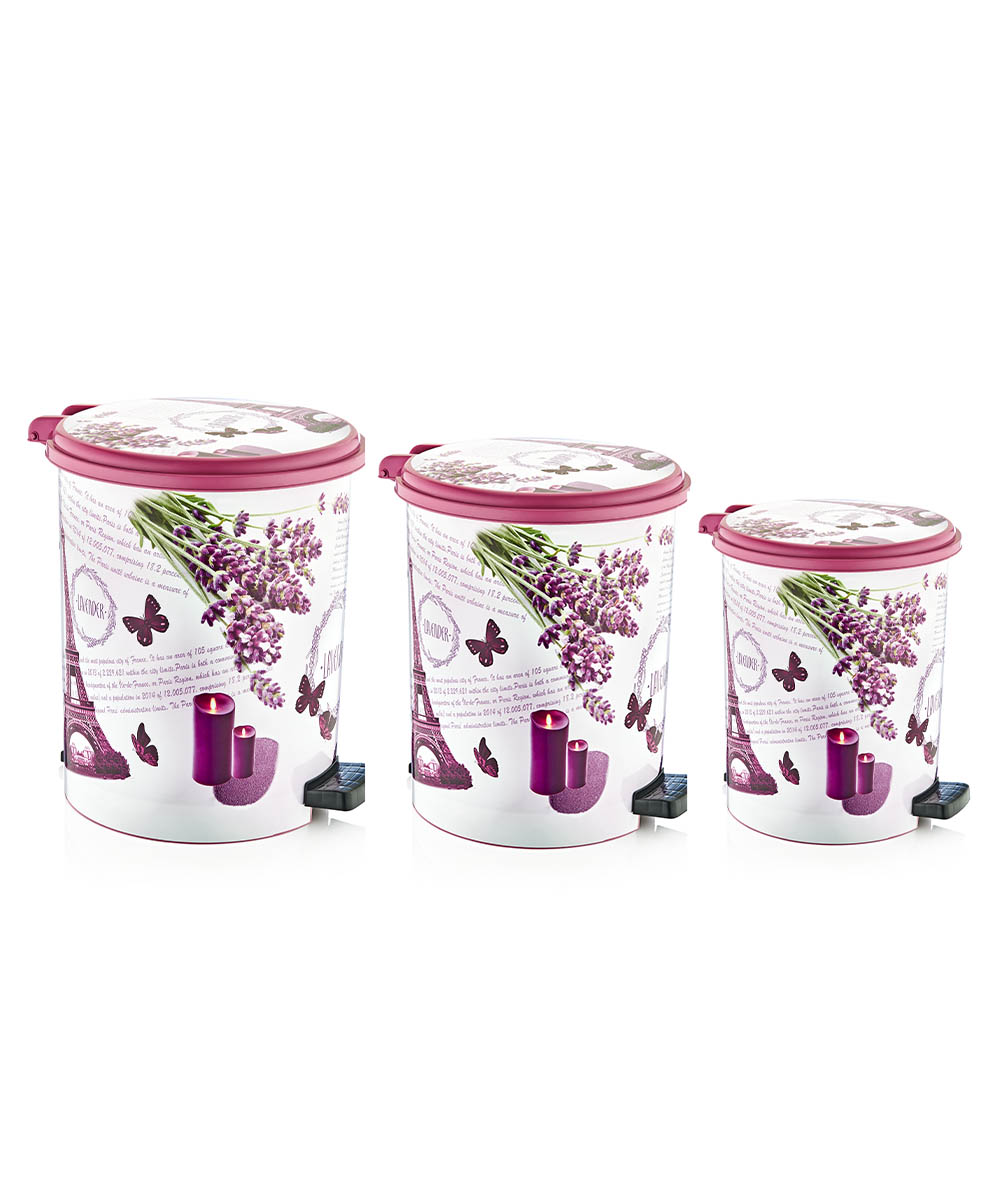 Pedallı Çöp Kovası 3'Lü Set No:4229 - Görsel 3
