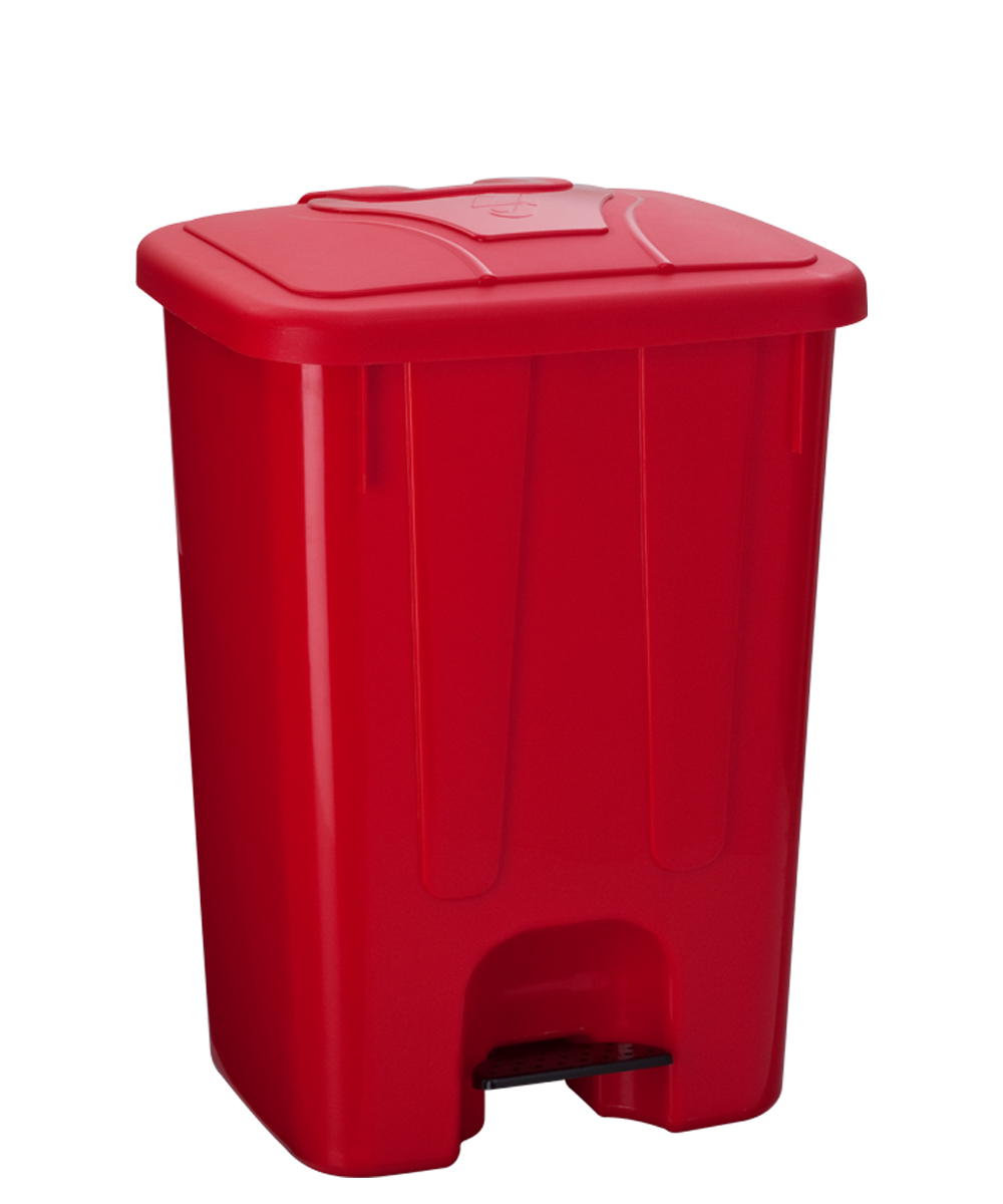 Köşeli Pedallı Çöp Kovası 65 Litre No:4260 (İç Kovasız)