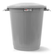 A Form Endüstriyel Gri Çöp Kovası 70 Litre Telli