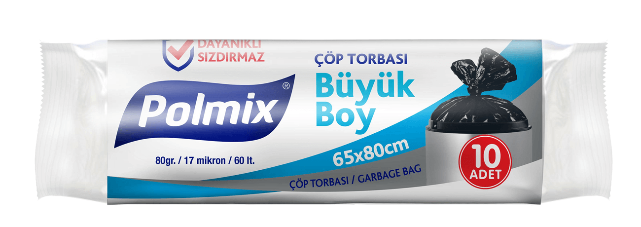 Polmix Standart Büyük Boy Çöp Poşeti 65*80 cm