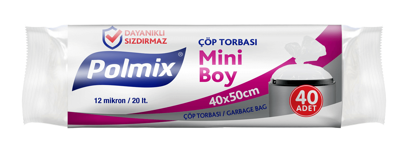 Polmix Standart Mini Boy Çöp Poşeti 40*50 cm