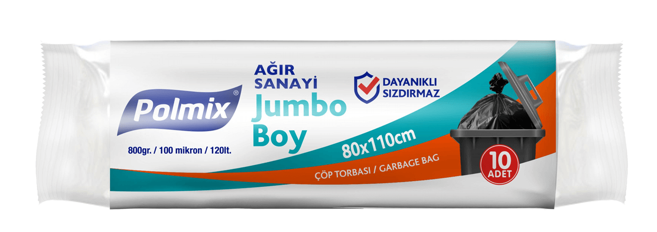 Polmix Ağır Sanayi Jumbo Boy Çöp Poşeti 80*110 cm 600 gr 700 gr 800 gr - Görsel 2