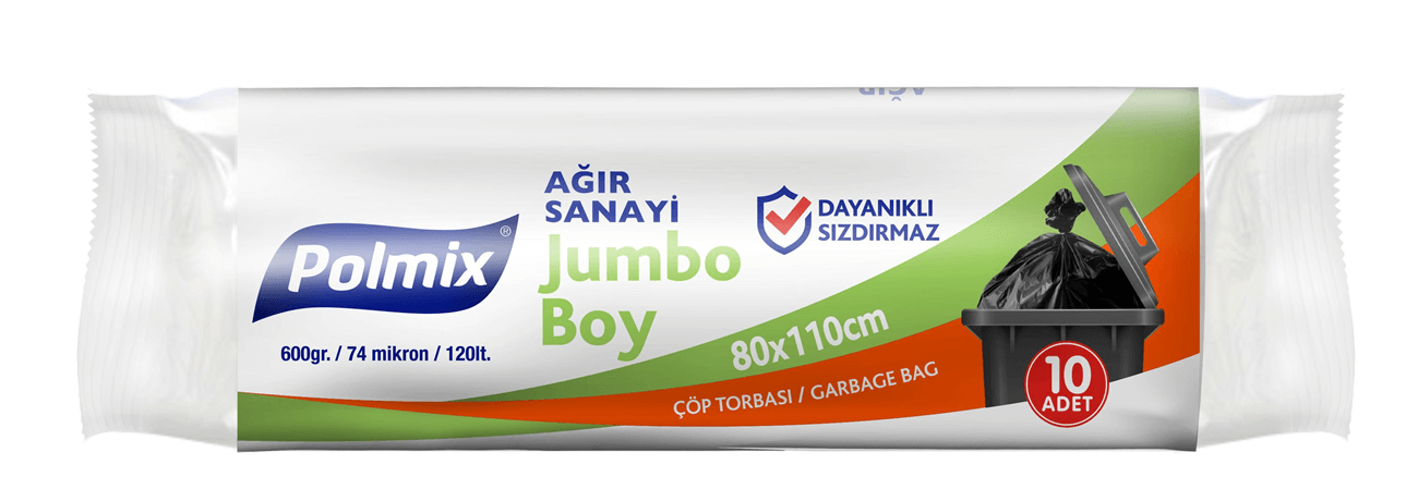 Polmix Ağır Sanayi Jumbo Boy Çöp Poşeti 80*110 cm 600 gr 700 gr 800 gr