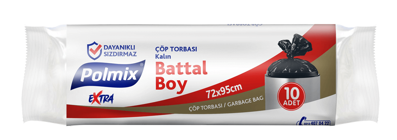 Polmix Extra Kalın Battal Boy Çöp Poşeti 72*95 cm