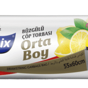 Polmix Extra Güçlü Büzgülü Limon Kokulu Orta Boy Çöp Poşeti 55*60 cm