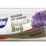Polmix Extra Güçlü Büzgülü Lavanta Kokulu Büyük Boy Çöp Poşeti 65*70 cm