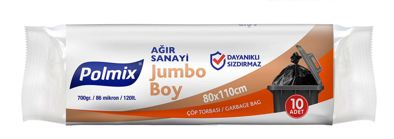 Polmix Ağır Sanayi Jumbo Boy Çöp Poşeti 80*110 cm 600 gr 700 gr 800 gr - Görsel 3