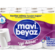 Mavi Beyaz Tuvalet Kağıdı 2 Katlı 16'Lı