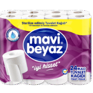 Mavi Beyaz Tuvalet Kağıdı 2 Katlı 24'Lü