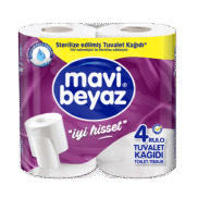 Mavi Beyaz Tuvalet Kağıdı 2 Katlı 4'Lü