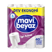 Mavi Beyaz Tuvalet Kağıdı 2 Katlı 40'Lı