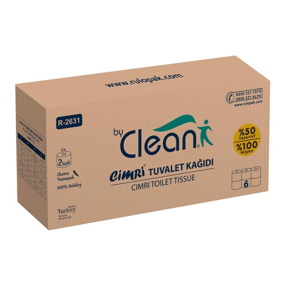 Rulopak By Clean Cimri Tuvalet Kağıdı 2 Katlı 4 Kg
