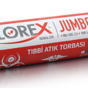 Tıbbi Atık Baskılı Jumbo Boy Çöp Torbası C Katlama 80*100 cm
