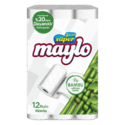 Süper Maylo Bambu Katkılı Kağıt Havlu 3 Katlı 12 Rulo