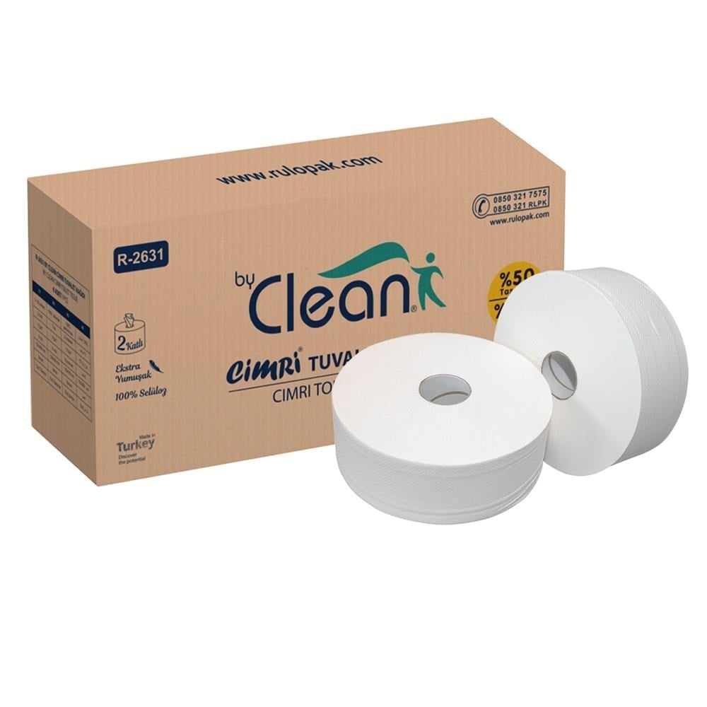 Rulopak By Clean Cimri Tuvalet Kağıdı 2 Katlı 4 Kg - Görsel 2