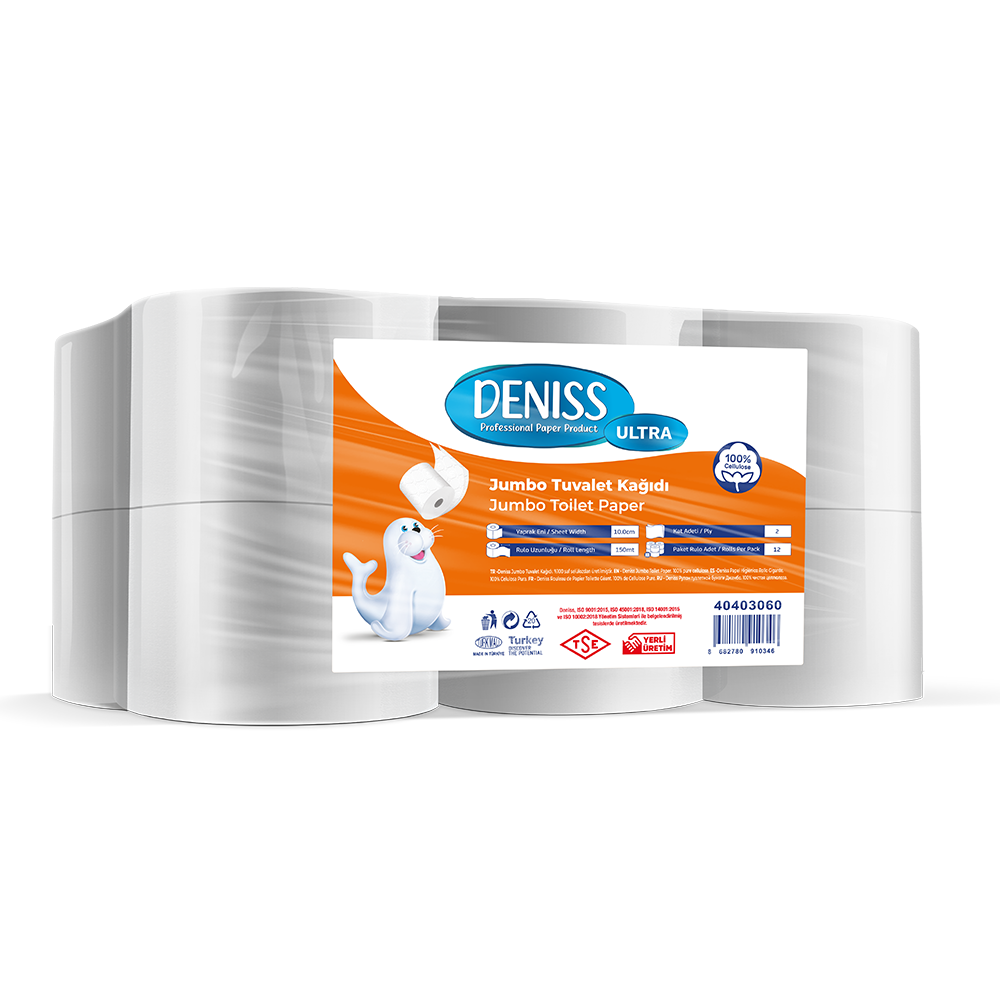 Deniss Ultra Jumbo Tuvalet Kağıdı 12 Rulo