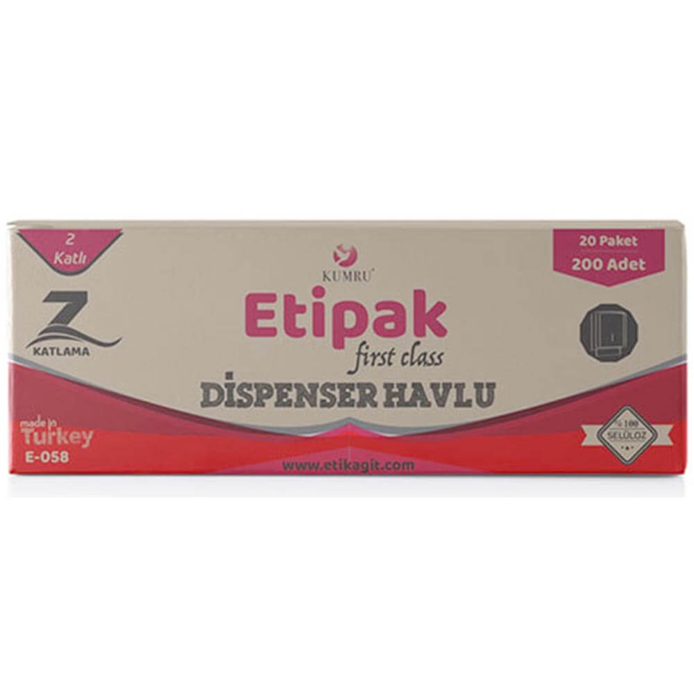 Etipak Z Katlama Dispenser Kağıt Havlu 200'Lü 20 Paket