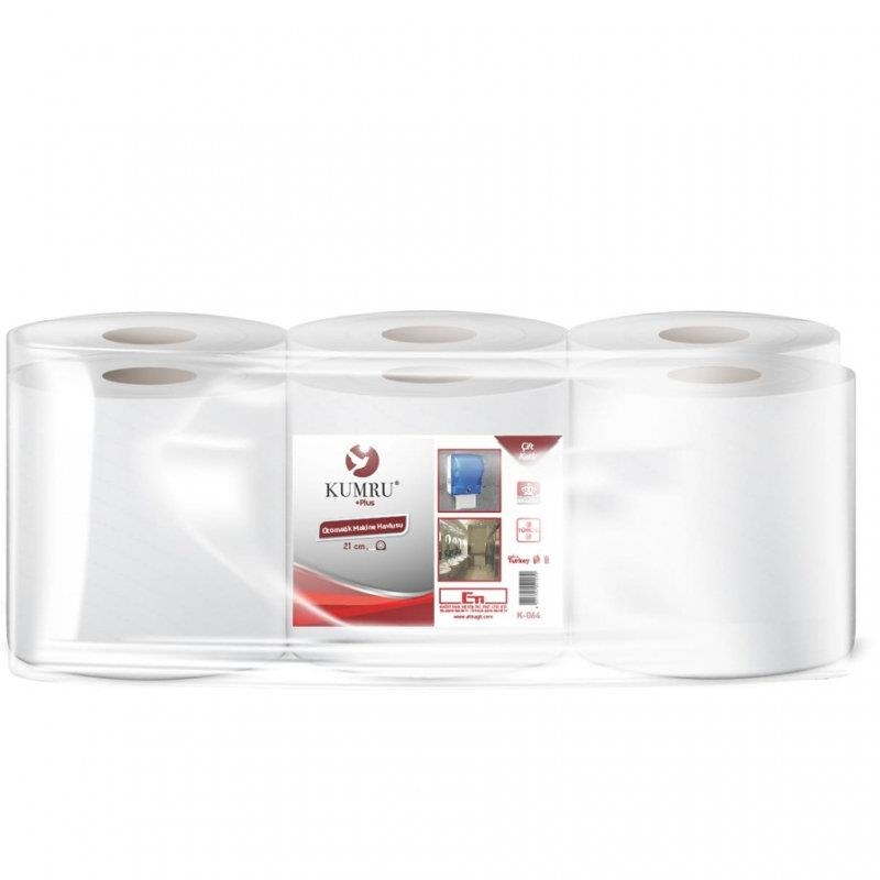 Kumru Plus Otomatik Makine Havlusu 6'Lı Rulo 7 Kg