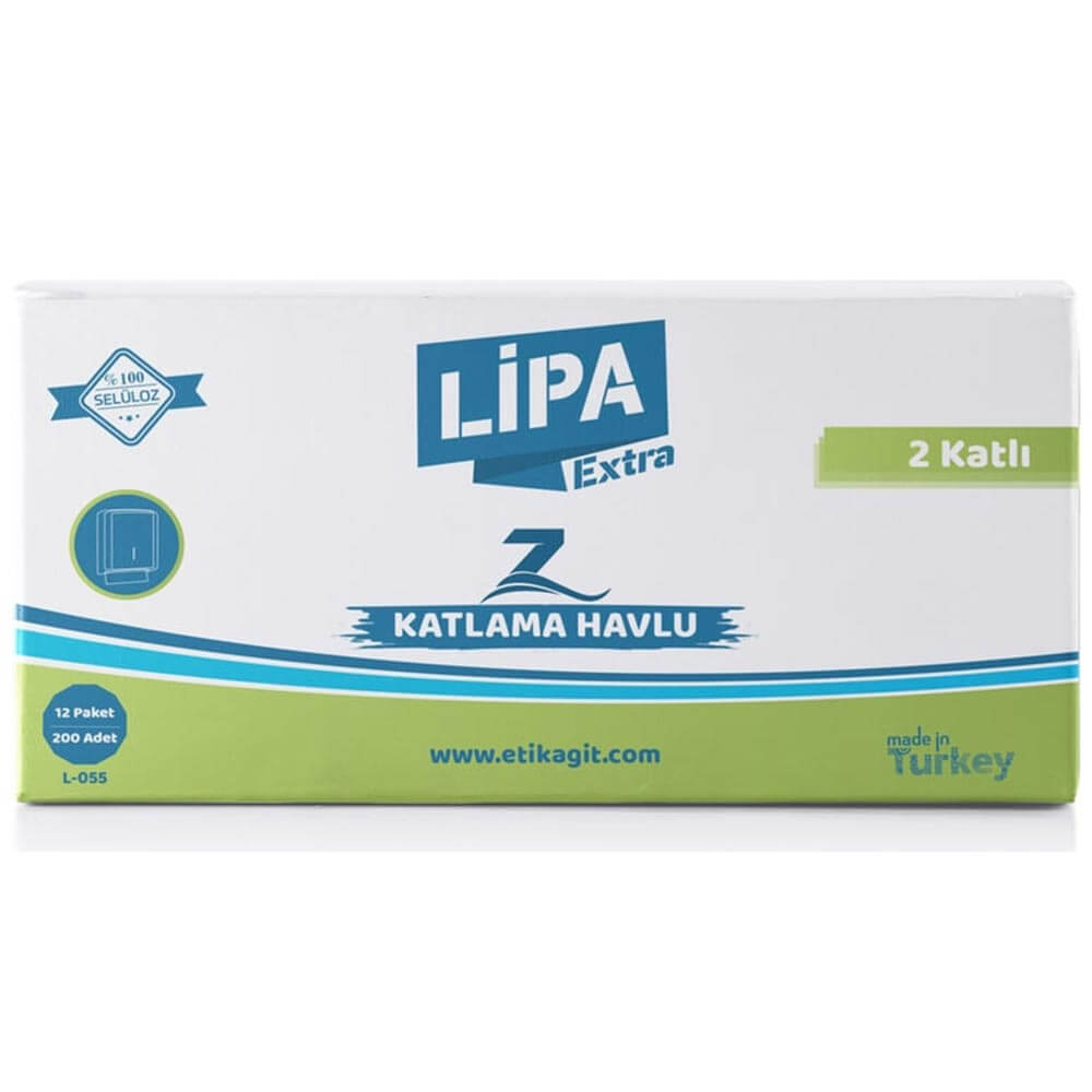 Lipa Extra Z Katlama Dispenser Havlu 200'Lü 12 Paket