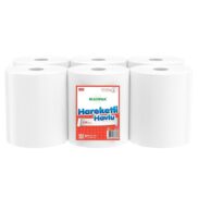 Rulopak Hareketli Kağıt Havlu 2 Katlı 6'Lı Rulo 150 Metre